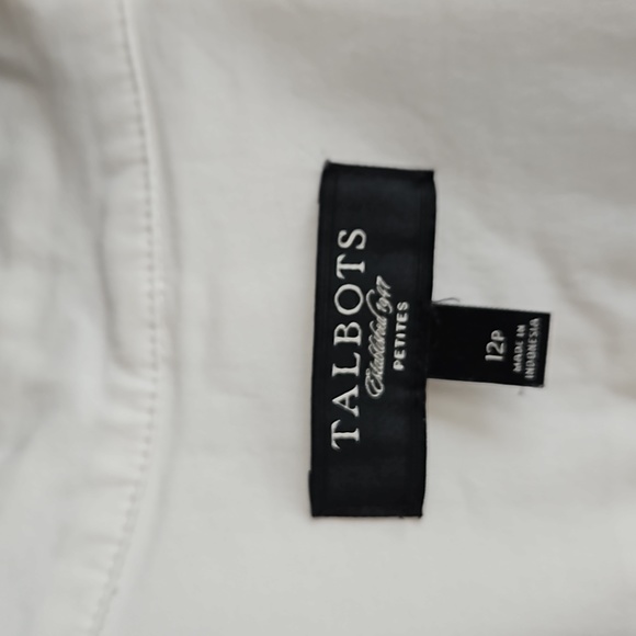 Talbots white Monk Neck Blazer Jacket - Picture 2 of 14
